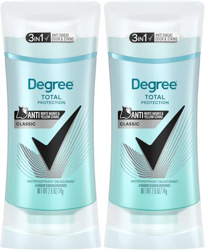 Degree UltraClear - Desodorante antitranspirante negro + blanco antimarcas blancas y manchas amarillas desodorante para mujeres, 2.6 onzas (paquete