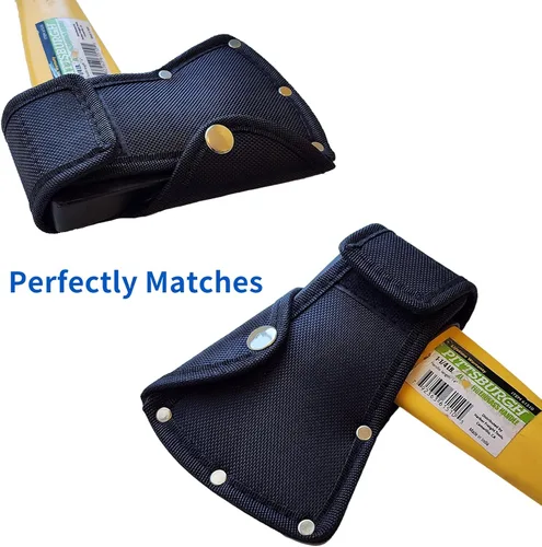 Miniatura 3 de Hatchet Head Sheath Holster, Black Oxford Sheath for 1-1/4Lb Axe, Double Snap Hatchet Protector Cover with Belt Loop, Outdoor Camping Hiking