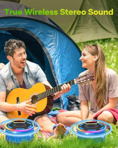 Miniatura 5 de ssuowao - Altavoz de ducha Bluetooth IPX7 impermeable con pantalla LED, radio FM, ventosa, micrófono integrado, mini altavoz para baño, viajes