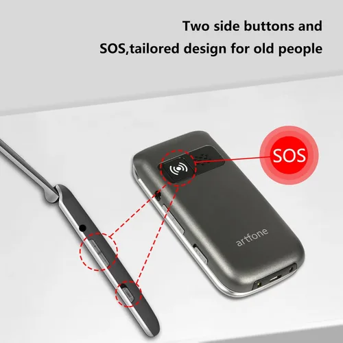 Miniatura 3 de Teléfonos celulares 4G Volte Flip desbloqueados para personas mayores, teléfonos celulares con botones grandes para ancianos y niños, sonido claro