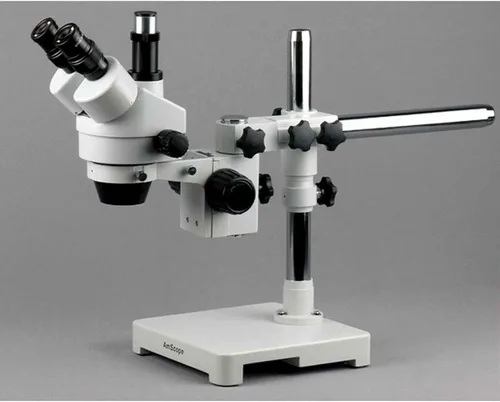 Miniatura 3 de AmScope Microscopio de zoom estéreo trinocular profesional SM-3TX, oculares WH10x, aumento de 3.5X-45X, objetivo de zoom 0.7X-4.5X, iluminación