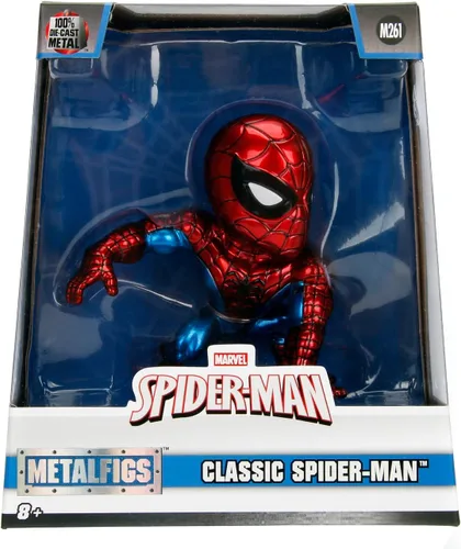 Miniatura 7 de Jada Toys Marvel - Figura clásica de Spiderman de 4 pulgadas, color rojo, talla única