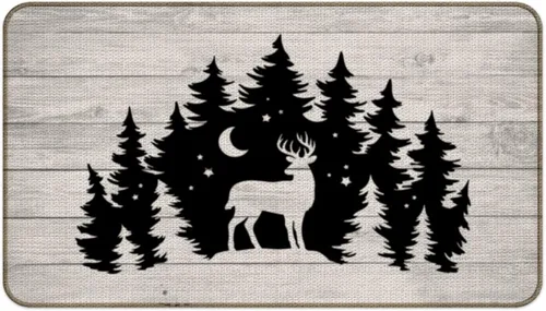 Miniatura 11 de Tapete para puerta de campamento, 30 x 17 pulgadas, para interiores, regalos de cámper, decoraciones de caravana, color negro, deja que la aventura