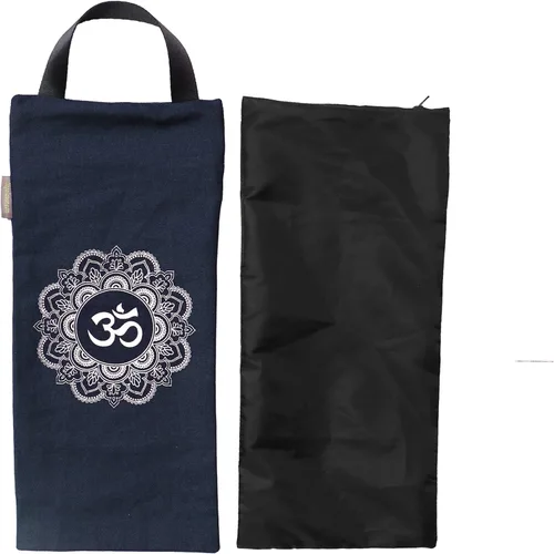 Miniatura 6 de Bolsa de arena para yoga, algodón sin relleno, para pesas de yoga y entrenamiento de resistencia, tamaño: 7.5 x 17 pulgadas Verde