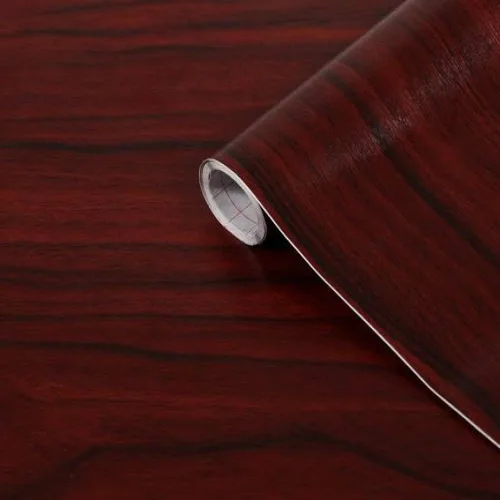 Miniatura 3 de d-c-fix 346-0038-4PKA - Película autoadhesiva decorativa, madera de caoba, rollo de 17 x 78 pulgadas, paquete de 4 con aplicador