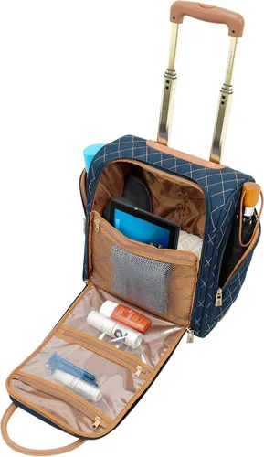 Miniatura 3 de LONDON FOG Queensbury Softside Spinner Equipaje, marino, Queensbury Softside - Maleta giratoria