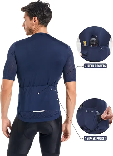 Miniatura 2 de Przewalski Men's Pro Cycling Jersey Competitive Training Short Sleeve Bike Shirts Bicycle Tops for Road Biking