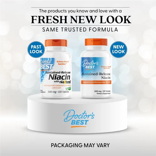 Miniatura 2 de Niacina Doctor's Best (liberación prolongada) (0,018 oz), DRB-00242, 1, 1
