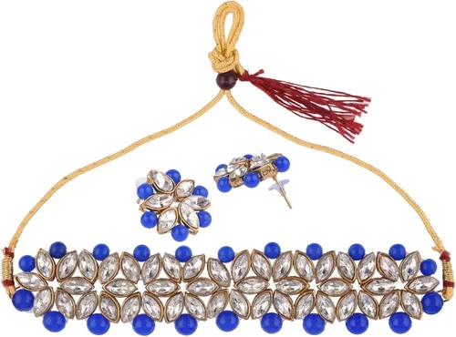Miniatura 7 de Efulgenz Indian Bollywood Traditional Faux Kundan Pearl Beads Bridal Wear Necklace Earrings Maangtika Wedding Jewelry Set