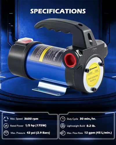 Miniatura 2 de Orion Motor Tech it de dispensador de boquilla de la bomba de la corriente directa de la transferencia del combustible del queroseno 12 V Bio Diesel