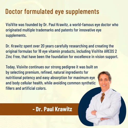 Miniatura 5 de Vitaminas para los ojos AREDS 2 sin zinc - Vitaminas para los ojos sin zinc - Zeaxantina más luteína vitaminas para los ojos - VCaps sin soja - Sin