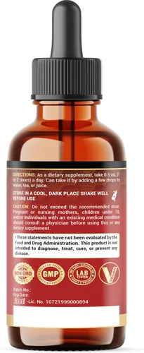 Miniatura 9 de 10 en 1 3000 mg de pimienta de cayena espino baya vitamina D3 K2 raíz de remolacha jengibre gotas líquidas y más – Apoyo a la digestión – 1 onza