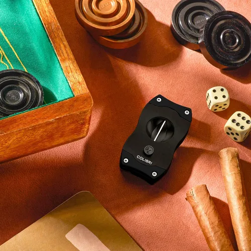 Miniatura 6 de Colibri Cortador de puros de corte en V de alta calidad, hoja ergonómica de acero inoxidable con resorte, ideal para hasta 60+ calibre de anillo