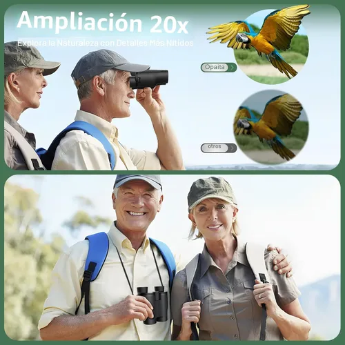 Miniatura 2 de Prismáticos compactos de alta potencia para adultos - OPAITA 20x32 pequeños prismáticos para adultos y niños con visión en poca luz para caza