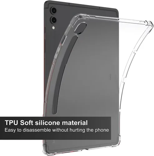 Miniatura 7 de Zeking Diseñada para Samsung Galaxy Tab S9 Plus/S10 Plus, ultra transparente, suave, flexible, transparente, TPU contraportada para Galaxy Tab S9