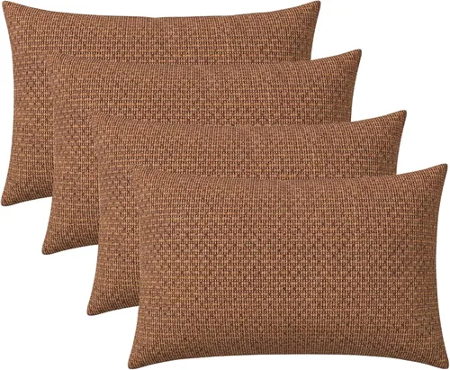Miniatura 20 de RSH DECOR: Sunbrella - Juego de 4 almohadas lumbares, 20 x 12 pulgadas, tela de rendimiento resistente al agua y a la decoloración, fundas