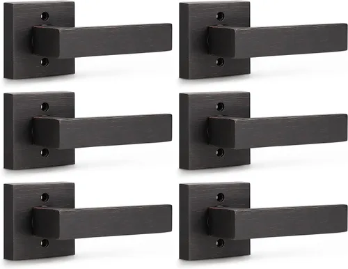 Miniatura 65 de KNOBWELL - Juego de cerradura con 1 picaporte resistente para puertas de una cara, ideal para puertas interiores reversibles, 0.93 libras