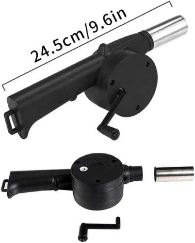Miniatura 7 de Soplado de aire, materiales metálicos de alta calidad, mini soplador de aire, ligero y portátil, soplador de aire de fuego manual de manivela