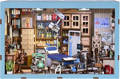 Miniatura 10 de fifijoy Kit de Rincón de Libros - Kit de Casa en Miniatura DIY para Adultos, Kit de Construcción de Casa Pequeña Cafetería Retro de los años 50