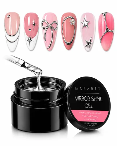 Miniatura 12 de Makartt Arte de Uñas en Gel 3D: Gel de Escultura 3D para Arte de Uñas, Polvo de Uñas Cromado Espejo, Esmaltes en Gel, Tallado, Pintura Metálica 3D