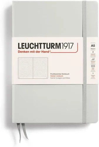 Miniatura 28 de LEUCHTTURM1917 - Cuaderno de tapa dura mediano A5 con 251 páginas numeradas para escritura y diario (verde menta, con puntos)
