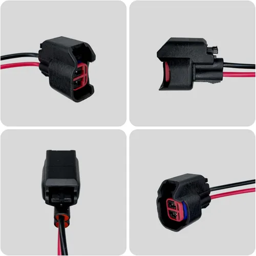 Miniatura 5 de 2 PCS EV6 EV14 Conector de inyector con cable, conector de inyector de combustible de Standard Motor Products, compatible con la mayoría