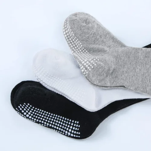 Miniatura 7 de Zando Mallas de algodón para bebés y niñas, acogedoras mallas de agarre antideslizantes para bebés, mallas de punto sólido, medias cálidas