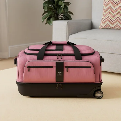 Miniatura 2 de Travolution Dance Bag with Garment Rack, 28 Inch Rolling Duffel With Wheels, Ideal for Competitions & Travel, Easy-assembly Lightweight Aluminum