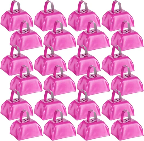 Miniatura 15 de 24 Piezas Cencerros de Metal con Asa Campanas de Vaca Generadores de Ruido para Eventos Deportivos Pequeños Generadores de Ruido Fuertes Campana