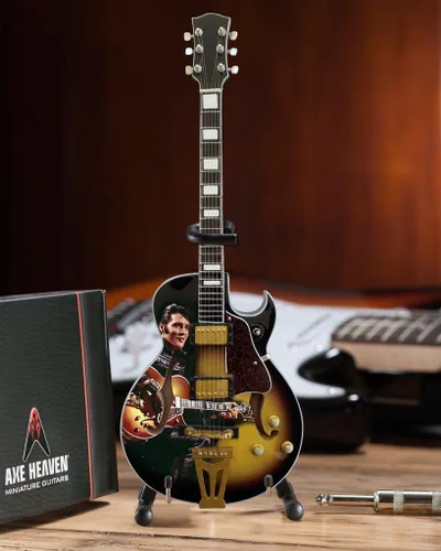 Miniatura 5 de Axe Heaven Elvis Presley '68 Special de Cuerpo Hueco Réplica de Mini Guitarra Licenciada (EP-361)