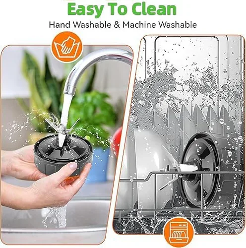 Miniatura 5 de Piezas de repuesto para licuadora Ninja, conjunto de cuchilla extractora de 7 aletas, compatible con Ninja Blenders Auto iQ BL480 BL482 BL642 BL682