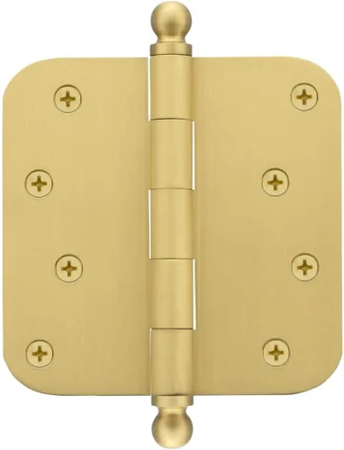 Miniatura 8 de Grandeur Hardware 824304 Bisagra residencial con punta de bellota de 3.5 pulgadas con esquinas de radio de 5/8 pulgadas en peltre antiguo