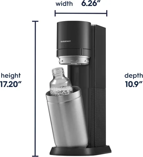 Miniatura 10 de SodaStream E-Duo - Máquina de agua con gas (negro) con 60 litros de CO2, 1 botella de carbonatación sin BPA y (1) botella de vidrio de 1 litro