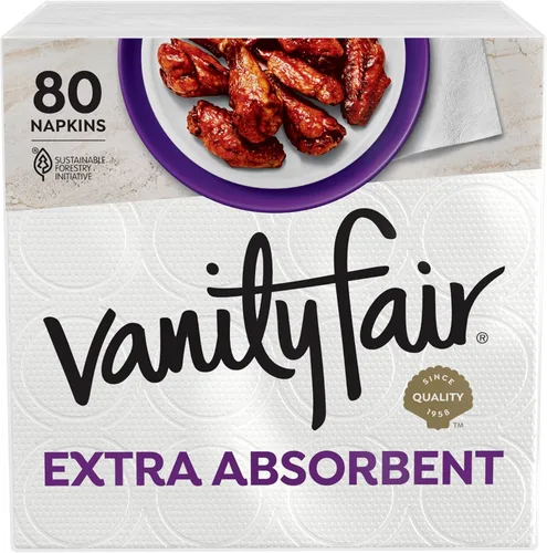 Miniatura 13 de Vanity Fair Servilletas de Papel Premium Extra Absorbentes, 960 Unidades, Servilletas Desechables Hechas Suaves y Fuertes para Comidas Desordenadas