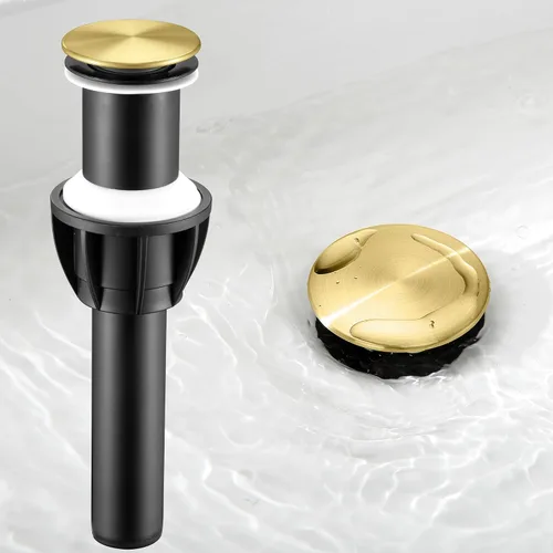 Miniatura 15 de TIORIY Desagüe Pop Up Cromado para Lavabo de Baño, con Rebosadero Tapón de Lavabo de Baño de Plástico para Grifo de Vasija, Montaje de Tocador