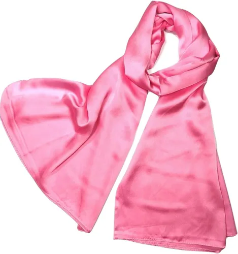 Miniatura 5 de Shanlin Bufandas largas de satén con estampado de seda y color sólido para mujer en caja de regalo