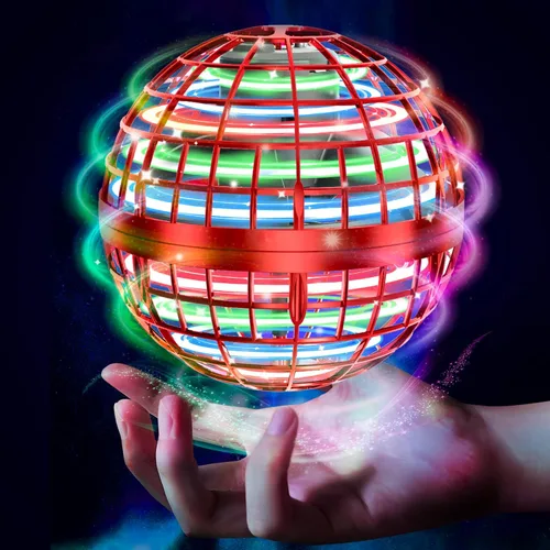 Miniatura 9 de Tikduck - Juguetes de bola de orbe volador 2025 con forma de globo cósmico, mini dron controlado a mano, boomerang giratorio que vuela, juguete
