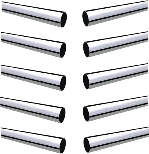 Tubo redondo de acero inoxidable OD 0.472 in pared 0.059 in longitud 50.394 in, 0.5"x 0.06" x 50.39" largo, paquete de 10 tubos redondos 304 SS
