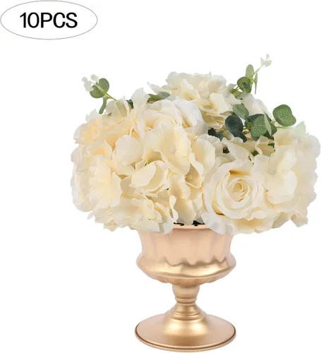 Miniatura 4 de DONSU Ramo de bolas de flores, 10 bolas de flores falsas de 11.8 pulgadas de diámetro, arreglos artificiales para el hogar, boda, centro de mesa