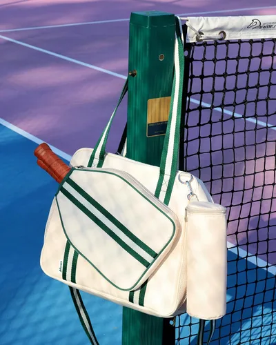 Miniatura 6 de Bolsa para Pickleball para Hombres y Mujeres con Bolsillo para Cubierta de Remo, Bolsa Externa para Bolas y Correa de Hombro Ajustable con Gancho