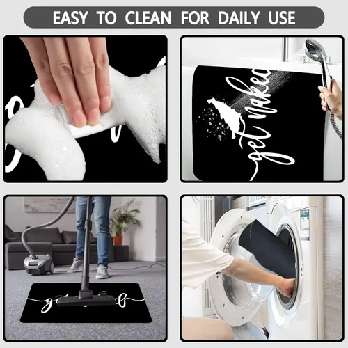 Miniatura 4 de MUGINYU Get Naked Tapete de Baño, Alfombrillas de Baño Modernas y Divertidas en Blanco y Negro de Secado Rápido Absorbentes Antideslizantes Delgadas