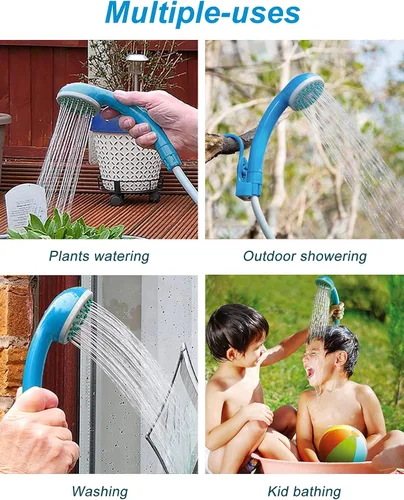 Miniatura 5 de innhom Ducha portátil para campamento, ducha al aire libre, bomba de ducha de campamento, eléctrica recargable portátil, alimentado por batería