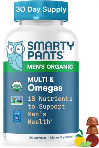 Miniatura 10 de SmartyPants Gomitas multivitamínicas para hombres - Fórmula mejorada: Omega 3 (DHA/EPA), metilfolato, vitamina D3, C, vitamina B12, B6, vitamina A