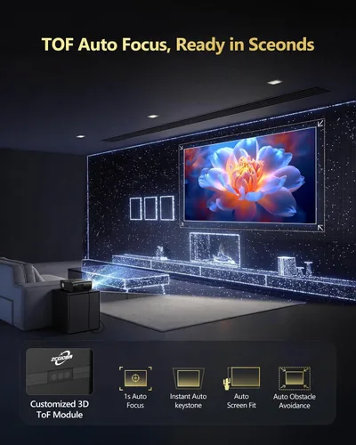 Miniatura 4 de Proyector inteligente ANSI 2200 4K HDR, proyectores LED de luz diurna con aplicaciones con licencia, Wifi6 Bluetooth DB Audio TOF Auto Focus HDMI