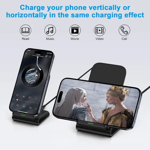 Miniatura 3 de Cargador inalámbrico Samsung Soporte de carga rápida para Samsung Galaxy S26 Ultra S26+ S26 S25 S24 S23 S22 S21 S20 Ultra FE, soporte de cargador