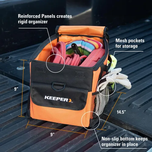 Miniatura 2 de KEEPER Organizador portátil para maletero, 19L, organizadores y almacenamiento de automóvil, parte inferior antideslizante, adecuado para SUV