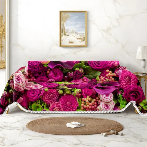 Miniatura 18 de Funda de sofá con estampado de flores y mariposas, fundas para sofá, fundas para sillón, funda resistente a las manchas, protector universal
