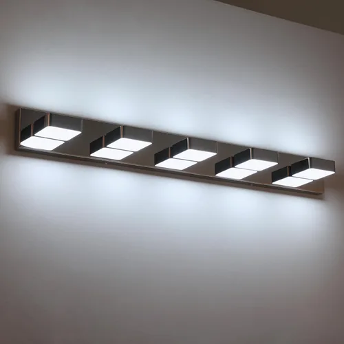 Miniatura 11 de Lámparas LED modernas de 2 luces LED para tocador de baño (15.5 pulgadas, blanco frío 6000 K), accesorios de iluminación de pared de baño