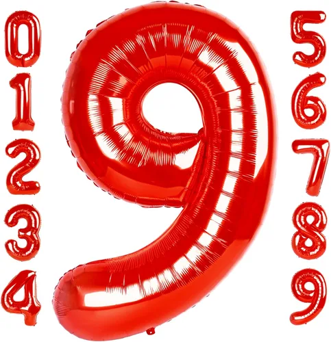 Miniatura 263 de Globos de números de 5 globos de 40 pulgadas, decoraciones de cumpleaños azules para niños y niñas, globos de números azul marino grandes
