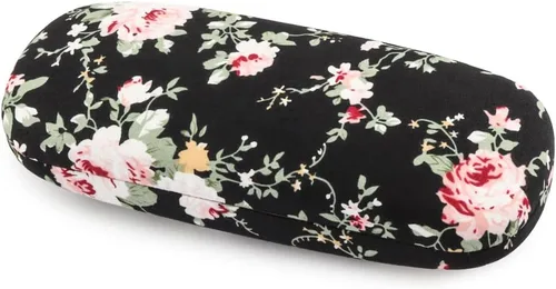 Miniatura 8 de Estuche rígido para gafas para mujer, diseño floral, retro, estuche portátil